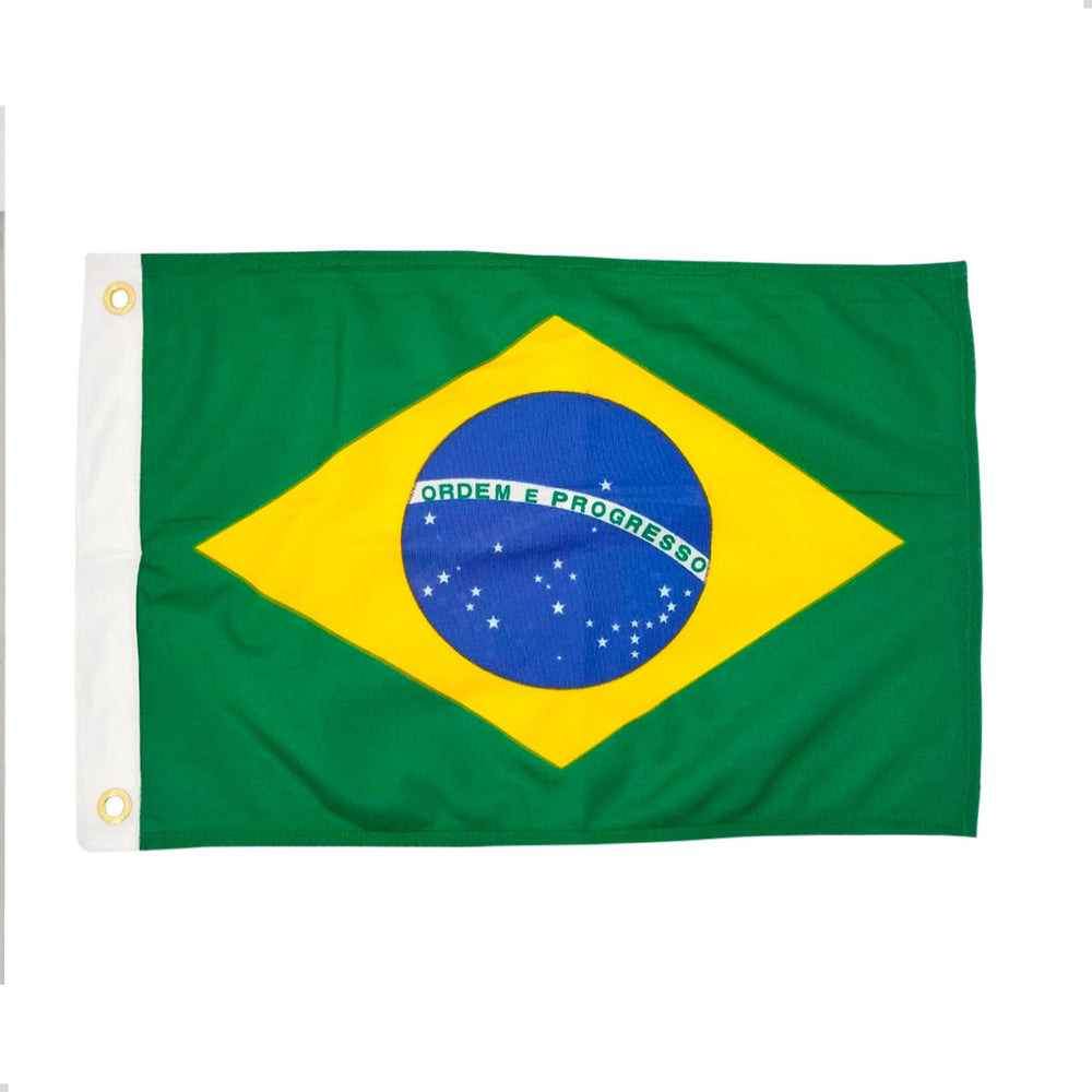 Bandeira Brasil 47x33cm Poliéster Para Barco Lancha