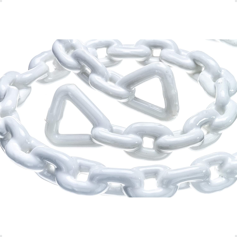 Corrente Galvanizada Revestida PVC Branco Seachoice 1,2m