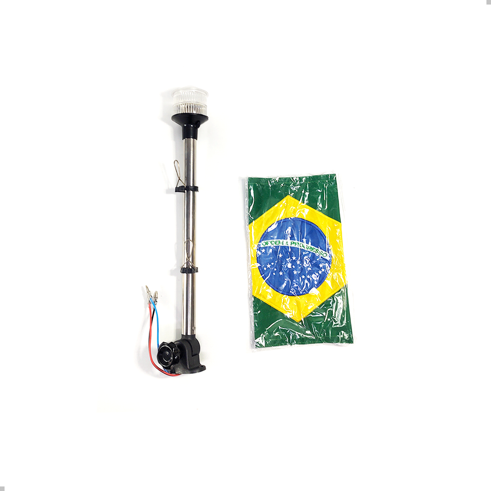 Mastro Luz Circular Ancoragem Strobo Led 12v Bandeira