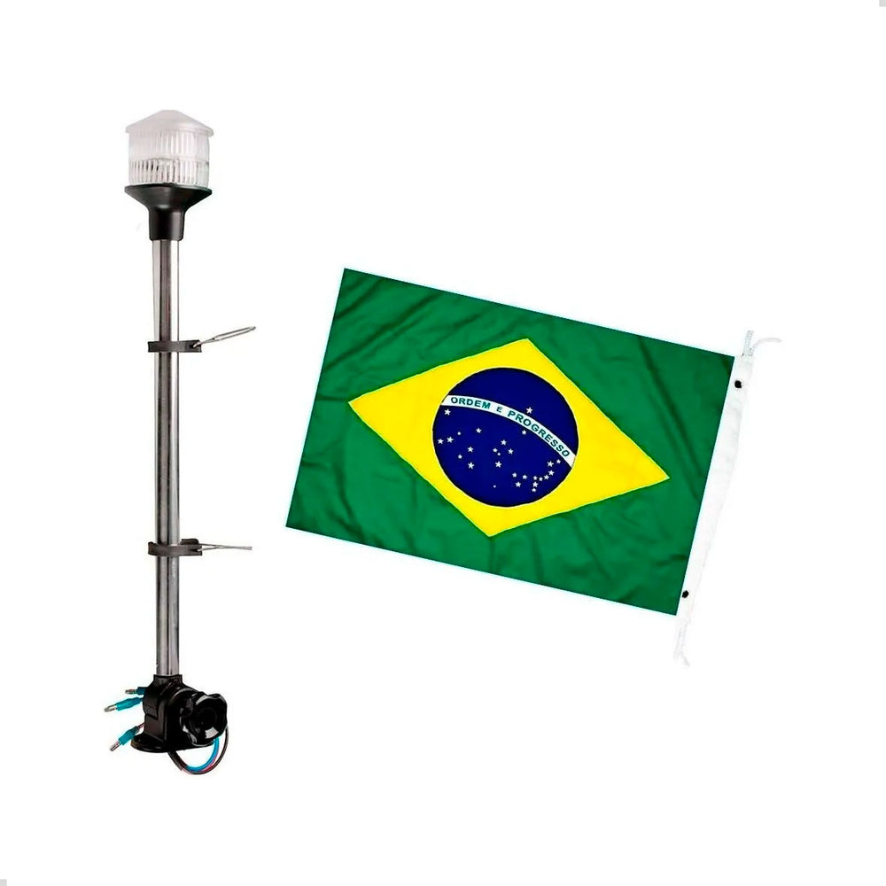 Mastro Luz Circular Ancoragem Strobo Led 12v Bandeira