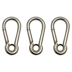 Mosquetão Engate Rápido Aço Inox Olhal 7x70mm 144k Kit C/3