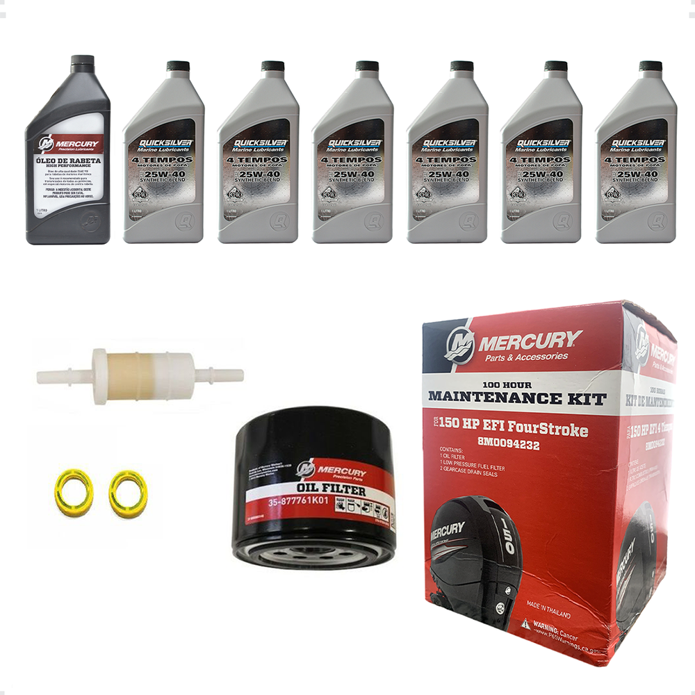 Kit Completo Manutenção Motor Mercury 150hp 100 Horas