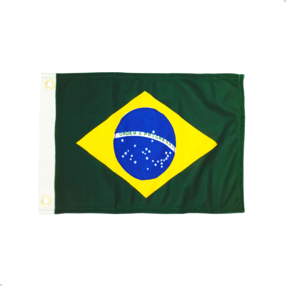 Bandeira Brasil 33x20cm Poliéster Para Barco Lancha