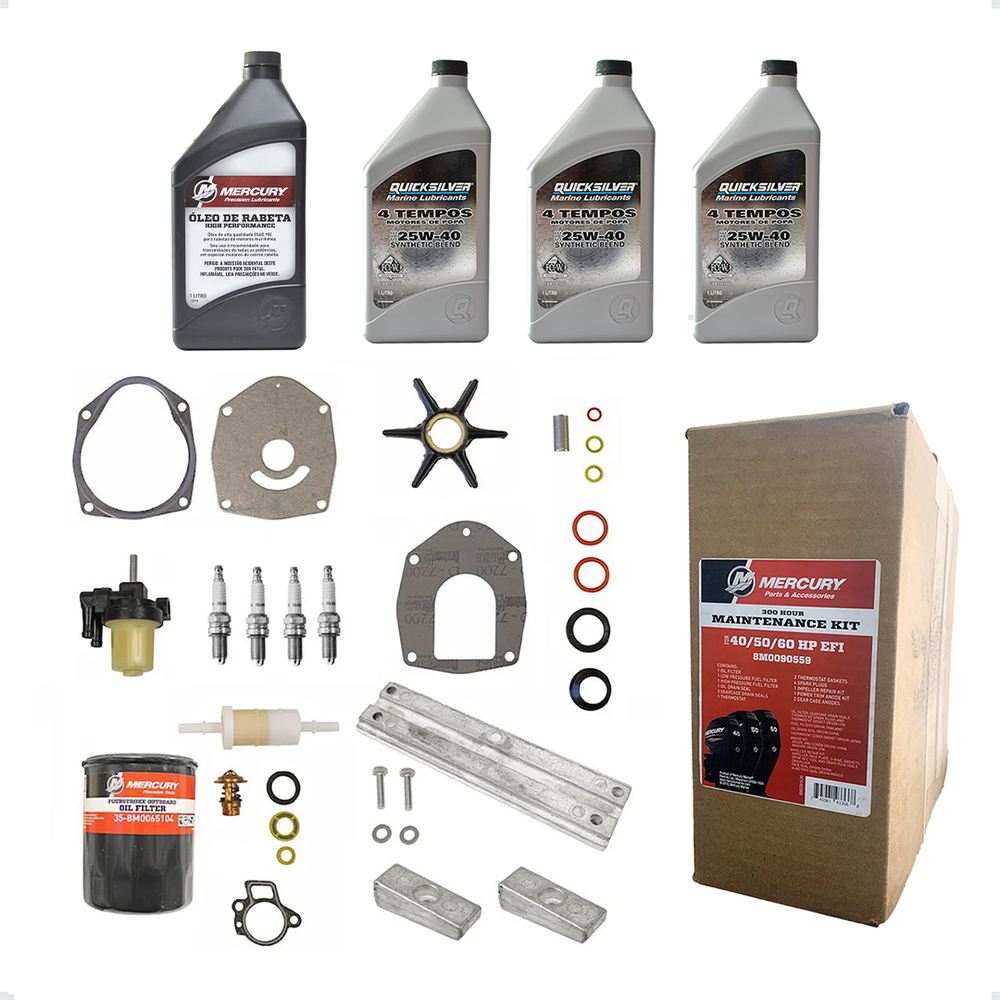 Kit Completo Manuten Motor Popa Mercury 40-60hp CT 300 Hrs