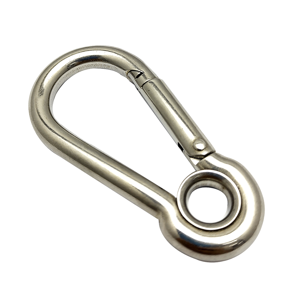 Mosquetão Engate Rápido Aço Inox Olhal 7x70mm 144k Kit C/3