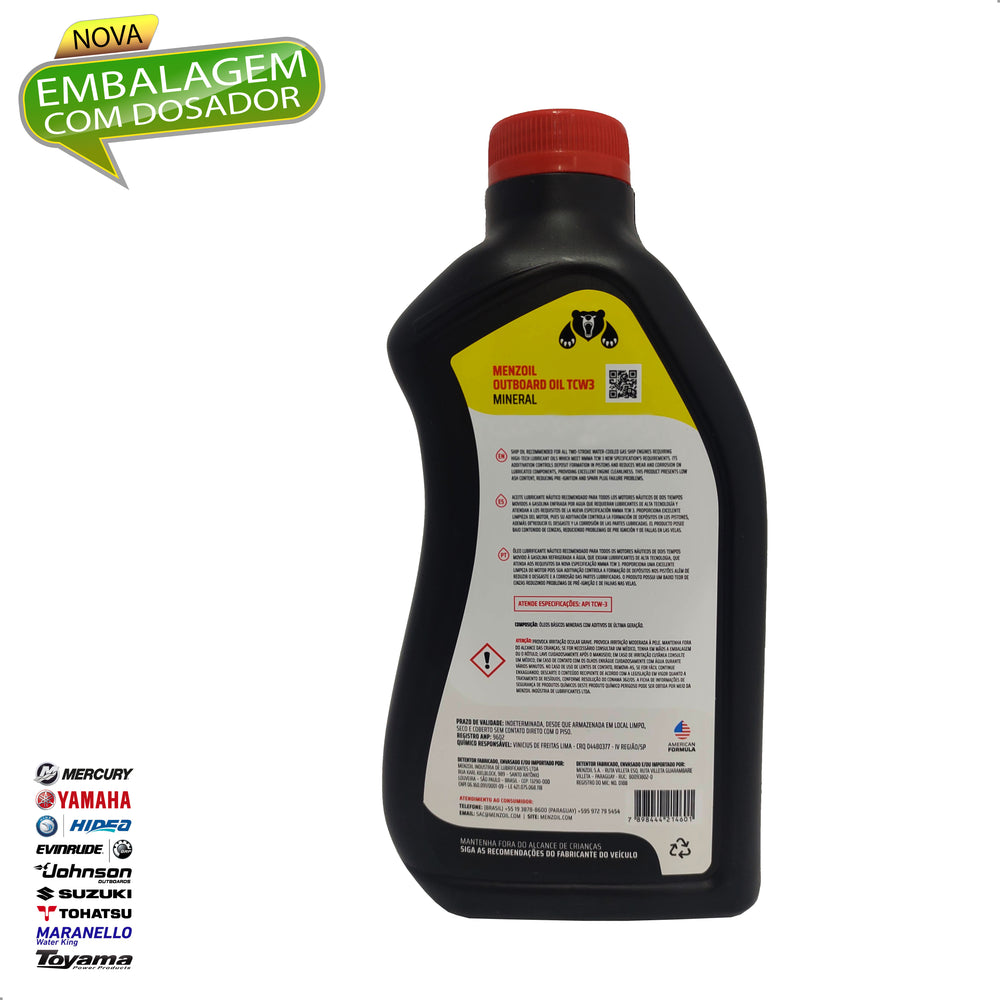 Óleo Náutico Menzoil TCW3 2 Tempos Para Todos Motores de Popa