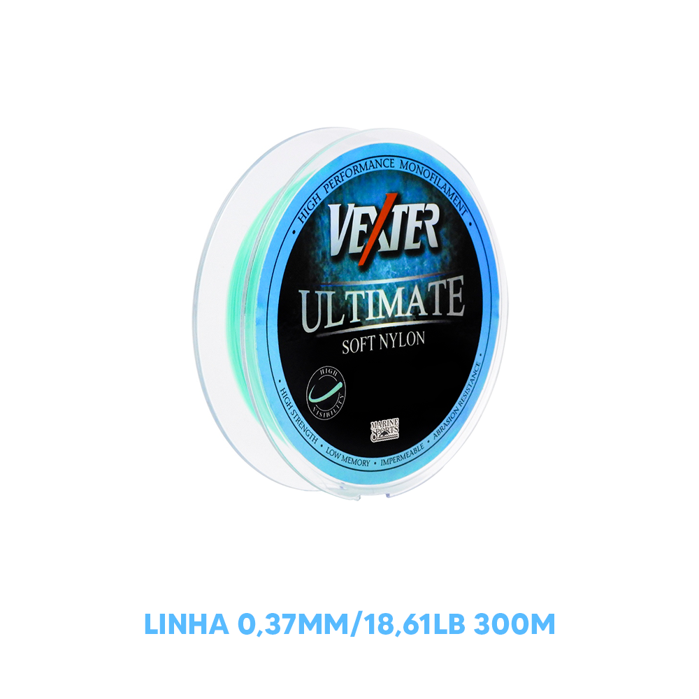 Linha Monofilamento Azul Vexter Soft 0,37mm 18,6 Lbs 300m