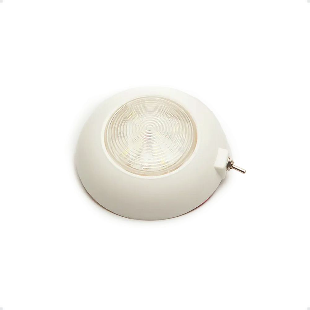 Luminária Cabine Circular GD Branco Com Chave LCB-02