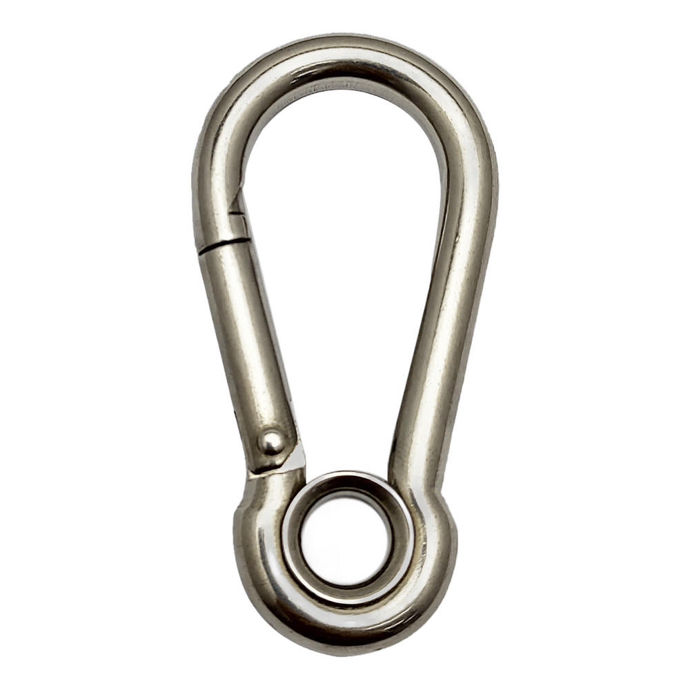 Mosquetão de Engate Rápido Aço Inox Com Olhal 7x70mm 144kg