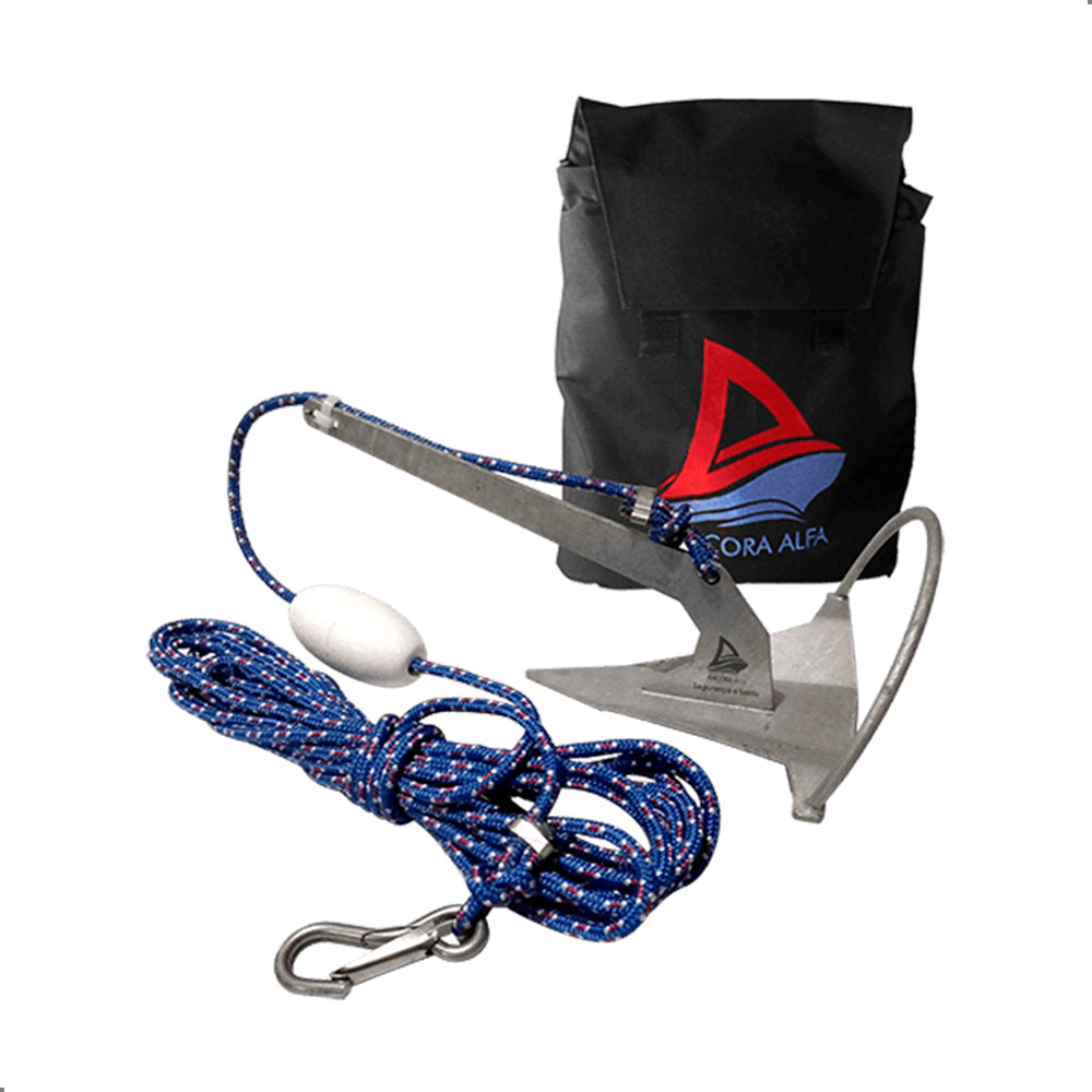 Kit  Âncora Alfa 1,4kg Embarcações Até 15 Pés Jet Ski Outros