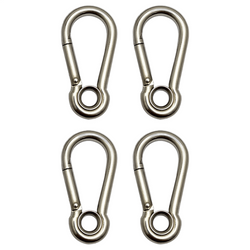 Mosquetão Engate Rápido Aço Inox Olhal 7x70mm 144kg Kit C/4