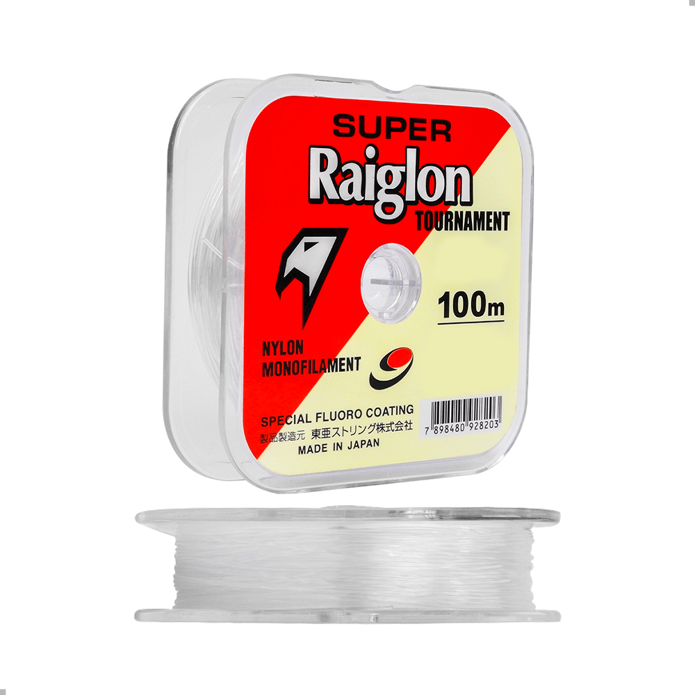 Linha Monofilamento Branca Super Raiglon 0,33mm 25 Lb 100m