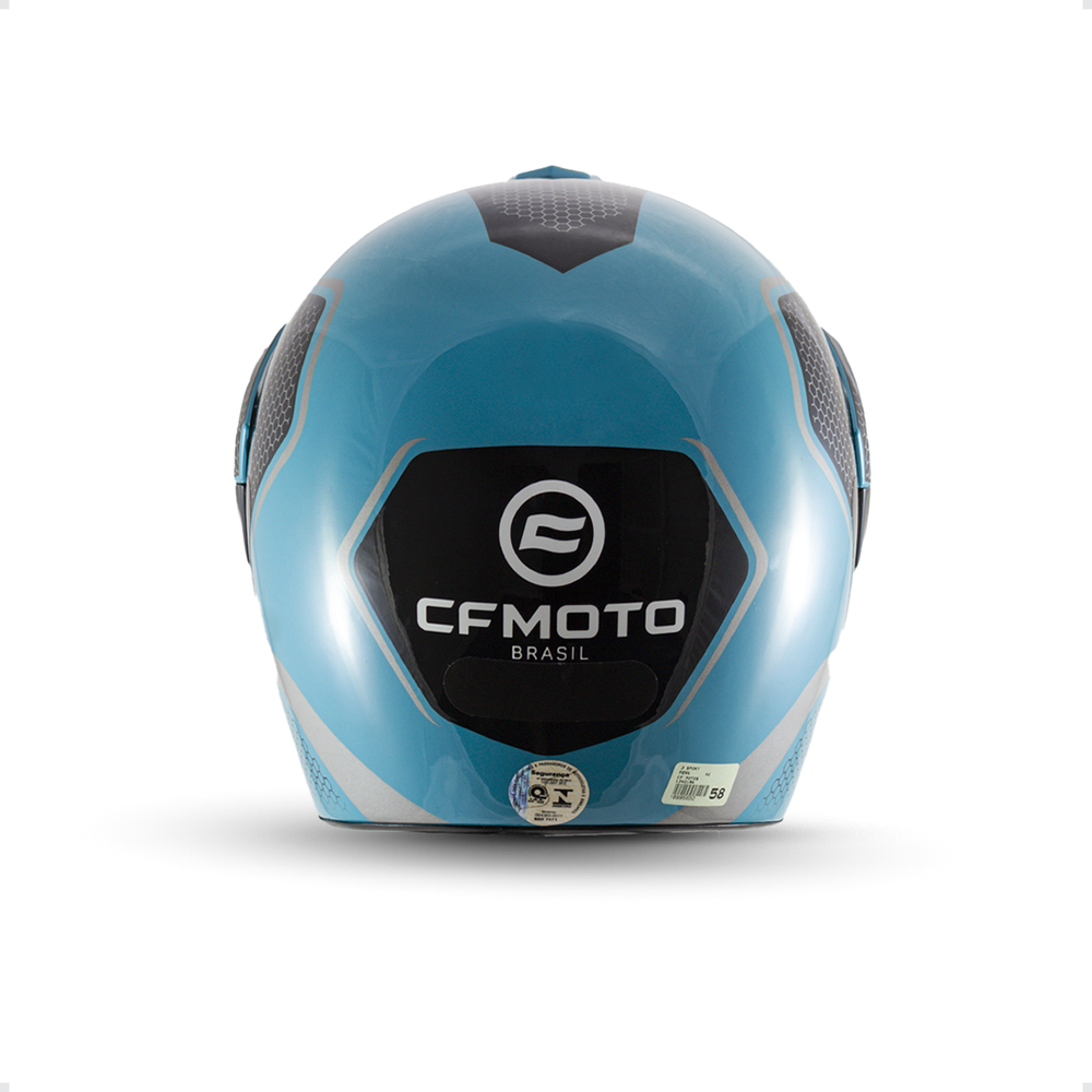 Capacete Bieffe Moto Quadriciclo CFMoto Azul Tamanho 60