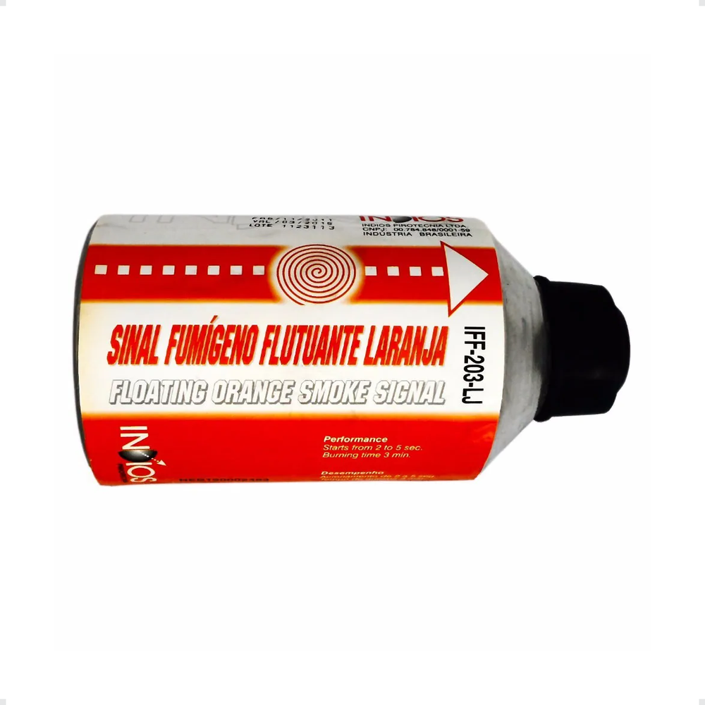 Sinal Fumígeno Flutuante Laranja Segurança Barco Lancha