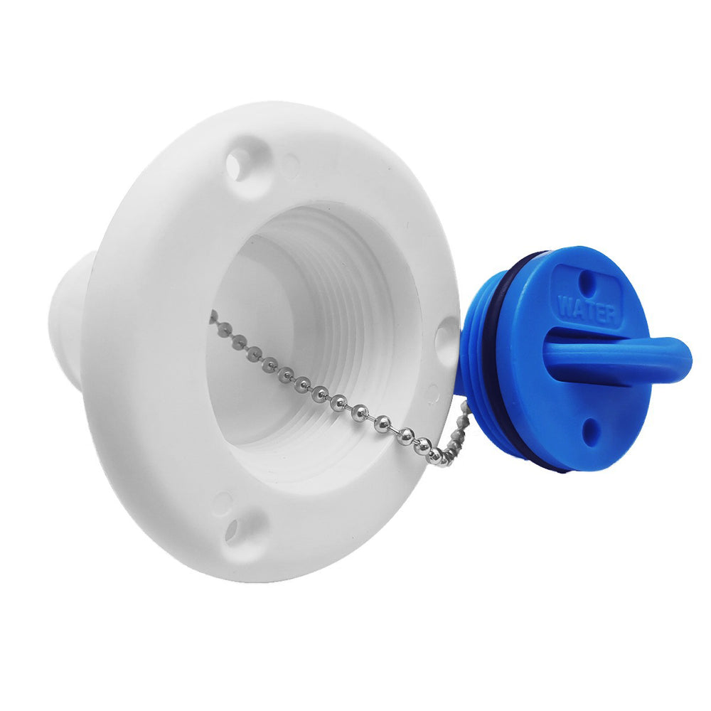 Tampa Para Tanque de Água Agulheiro PVC Branca/Azul