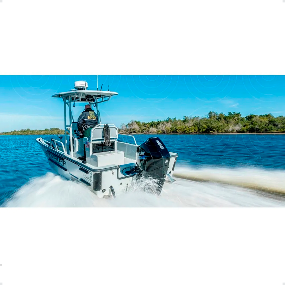 Parelha Motor De Popa Mercury 4 Tempos 200hp SeaPro V6 Preto Direção Mecânica