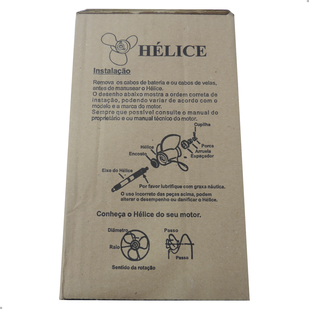 Hélice Motor Popa Mercury 40hp 50hp 60hp 2T 4T 10.3/8