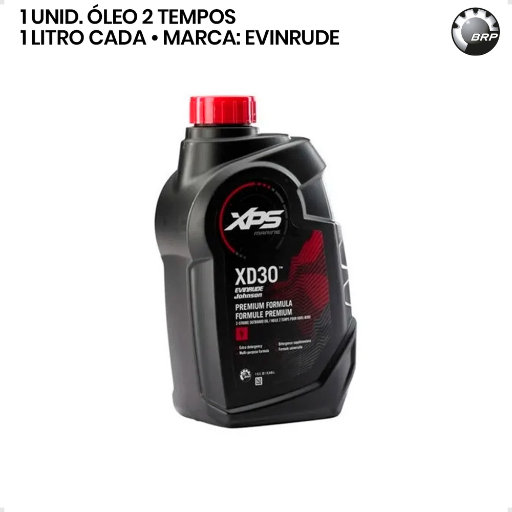 Lubrificante Evinrude XD-30 2 Tempos 1 Litro (Preto)